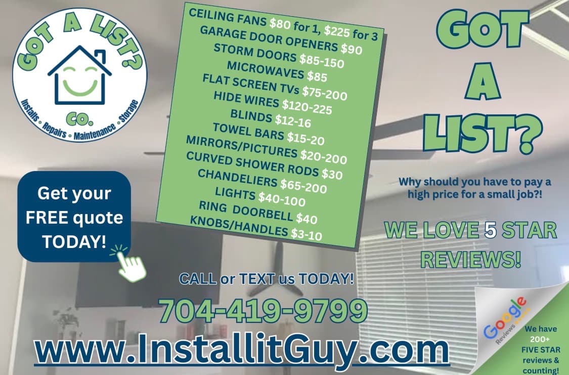 Professional handyman installation work